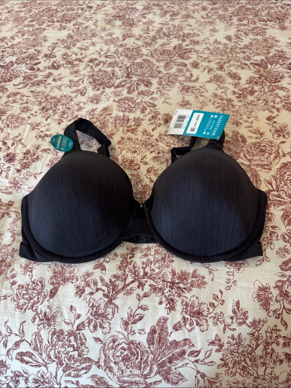 Vanity Fair Black Smooth T-Shirt Bra